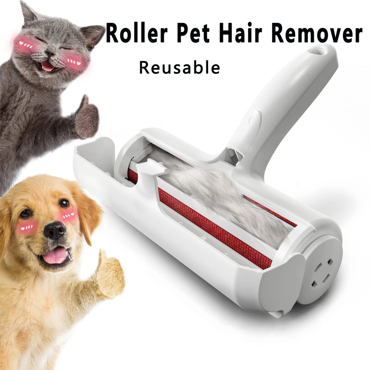 Rodillo Quitapelos Reutilizable Para Mascotas – Para Muebles, Sofás Y Autos